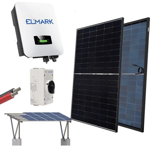 RÁCSRA SZERELT NAPELEMES RENDSZER 3P/8KW+AUTÓBEÁLLÓ SZERKEZET