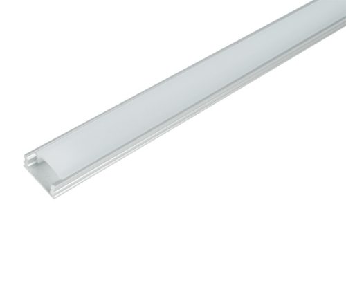 ELM718/1 ALUMINIUM PROFIL LED SZALAGHOZ, MATT TAKARÓPROFIL, FELÜLETRE SZERELHETŐ 2M