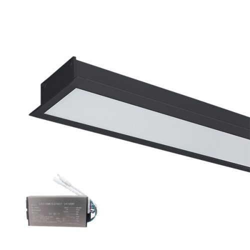 LED PROFIL SÜLLYESZTETT SZERELÉSŰ S48 32W 4000K 1500MM FEKETE+SÜRGŐSSÉGI KÉSZLETTEL