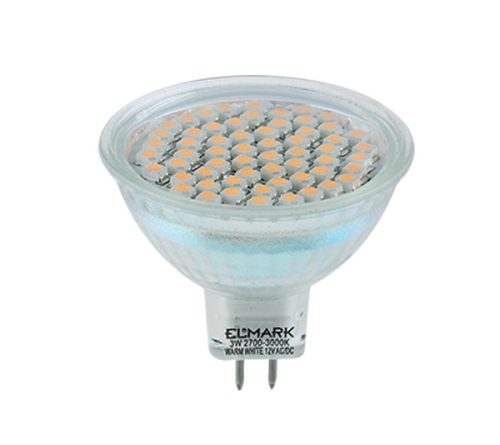 LED LÁMPA LED60SMD3528 3W GU5,3 12V YELLOW