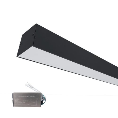 LED PROFIL FELÜLETRE SZERELHETŐ S77 24W 4000K 600MM FEKETE+SÜRGŐSSÉGI KÉSZLETTEL