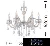 UNIVERSO Csillár 6 karos 6xE14 Max.40W D66x62cm fehér/arany