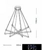 UNIVERSO Függeszték 55w 4400lm 6500k IP20 Fehér 820x1100mm