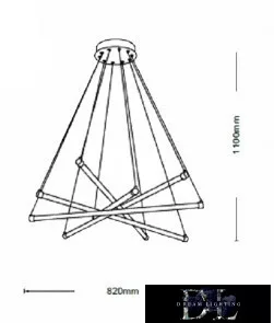 UNIVERSO Függeszték 55w 4400lm 6500k IP20 Fehér 820x1100mm