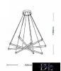 UNIVERSO Függeszték 55w 4400lm 4000k IP20 Fehér 820x1100mm
