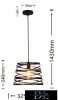 UNIVERSO Függeszték 1xE27 IP20 D325x1430mm fekete
