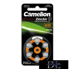 CAMELION Zinc Air elem hallókészülék 1.4V A13/ZL 13-BP6