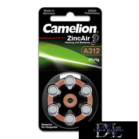 CAMELION Zinc Air elem hallókészülék 1.4V A312/ZL 312-BP6