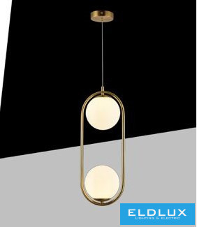 UNIVERSO Függeszték 2xG9 max.10w D200x500x1200mm IP20 Óarany 5év