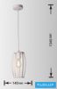 UNIVERSO Függeszték 1xE27 Max.60w IP20 Fehér D140x1340mm