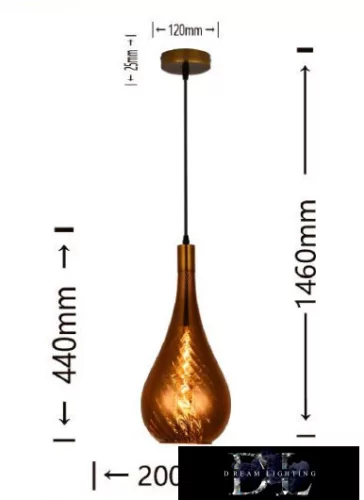 UNIVERSO Függeszték 1xE27 IP20 D200x1460mm amber