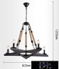 UNIVERSO Kender kötél csillár 5xE14 IP20 D800x1250mm fekete
