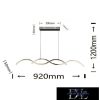UNIVERSO Függeszték LED 25w 2000lm 4000k 920mm IP20 króm