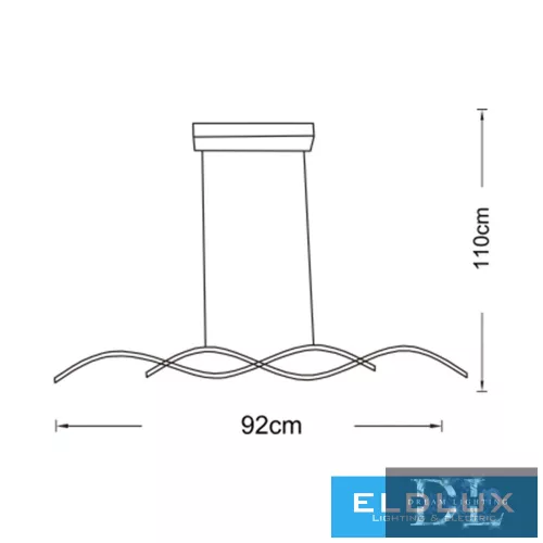   UNIVERSO Függeszték LED 26w 2080lm CCT 920x1100mm IP20 fehér