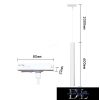 UNIVERSO Egyfázisú sínhez Függeszték GU10 max.60w 600mm fehér