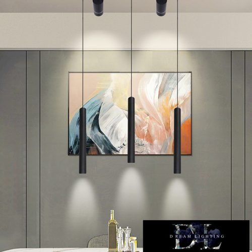 UNIVERSO Egyfázisú sínhez Függeszték GU10 max.60w 600mm fekete
