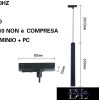 UNIVERSO Egyfázisú sínhez Függeszték GU10 max.60w 600mm fekete