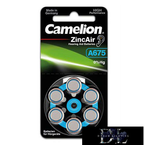 CAMELION Zinc Air elem hallókészülék 1.4V A675/ZL 675-BP6