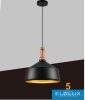 UNIVERSO Függeszték 1xE27 max.60w D350x220x1300mm IP20 fekete/arany 5év