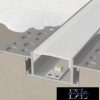 UNIVERSO süllyesztett aluprofil matt fehér fedlappal 2m 11mm