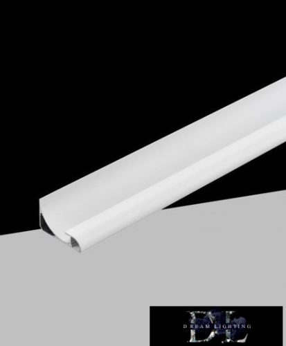 UNIVERSO Corner Line profil opál takaróval 10mm-es LED szalagnak Fehér 2000x36x60mm