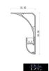 UNIVERSO Corner Line profil opál takaróval 10mm-es LED szalagnak Fehér 2000x36x60mm