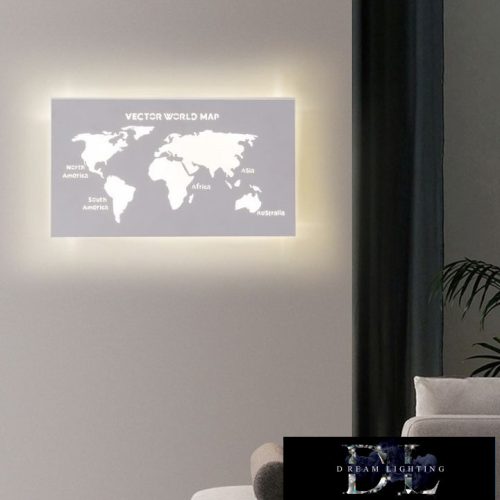 UNIVERSO térkép fali lámpa LED 13w 1040lm CCT IP20 285x160mm fehér