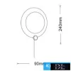 UNIVERSO Fali lámpa húzókapcsolóval 10w 550lm CCT.kap IP20 Fekete D249x90mm