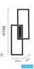 UNIVERSO Fali lámpa 32W 2560lm CCT 250x600x50mm IP20 fekete