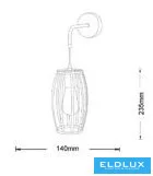 UNIVERSO Fali lámpa 1xE27 max.60w 140x235mm IP20 Fekete 5év
