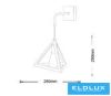 UNIVERSO Fali lámpa 1xE27 max.60w 250x250mm IP20 Fekete 5év