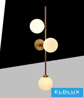 UNIVERSO Fali lámpa 3xG9 max.10w 200x200x700mm IP20 Óarany 5év