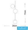 UNIVERSO Fali lámpa 3xG9 max.10w 200x200x700mm IP20 Óarany 5év