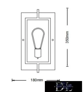 UNIVERSO Fali lámpa e27 1xmax.60w IP20 réz/fekete 350x180mm 5év