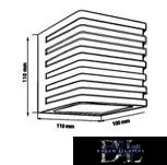 UNIVERSO Kültéri fali lámpa 10w 1000lm 4000k IP54 fekete 110x100x110mm 3év