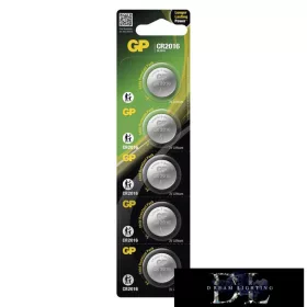 GP lítium gombelem CR2016 5db/bliszter