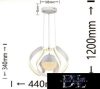 UNIVERSO Függeszték 78w 6240lm 3000K D440x1200mm fehér