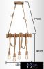 UNIVERSO Kender kötél csillár 4xE27 max. 240V 600×1240mm fekete