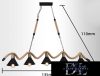 UNIVERSO Kender kötél csillár 5xE27 IP20 1350x1100mm fekete