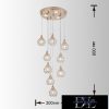 UNIVERSO Csillár 7w + G9x3.5w 4000lm 6500k 300×800mm IP20 arany