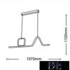 UNIVERSO Függeszték 46w 3680lm 4000k IP20 1070x1100mm Fekete