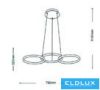 UNIVERSO Függeszték 40w 3200lm CCT.Kap 790x320x1100mm IP20 Fehér