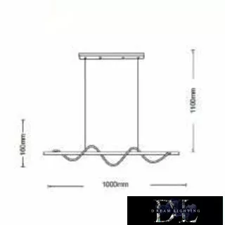 UNIVERSO Függeszték 36w 2280lm 3000k IP20 fehér 1000x1100mm