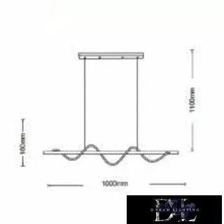 UNIVERSO Függeszték 36w 2280lm 6500k IP20 fehér 1000x1100mm