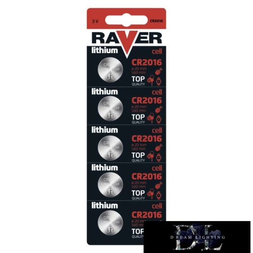 RAVER lítium gombelem CR1216 5db/bliszter