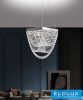 UNIVERSO Kristály üveg csillár 35w 2800lm 6500k 220° IP20 Króm 450x450x1200mm