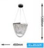 UNIVERSO Kristály üveg csillár 35w 2800lm 6500k 220° IP20 Króm 450x450x1200mm