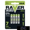 RAVER alkáli elem LR03 (AAA) 4db/bliszter