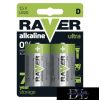 RAVER alkáli elem LR20 (D) 2db/bliszter