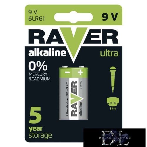 RAVER alkáli elem 6LP3146 (1604) 9V 1db/bliszter